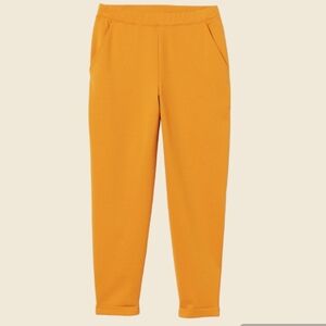 New H & M Mustard Yellow Pull On Ankle Pants Sz Large